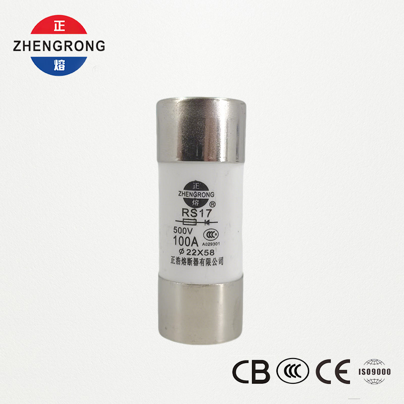 RS17 100A 500V Silindrik Sürətli Təsirli Sigorta | 22*58mm | CCC Sertifikatlıdır