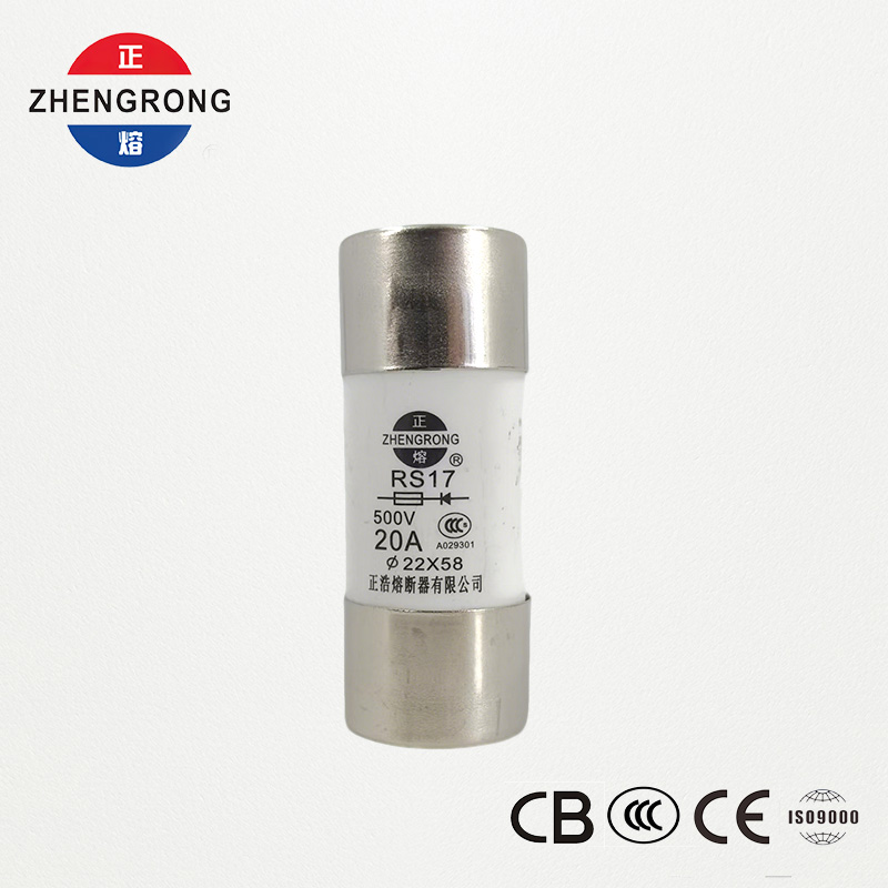 RS17 20A 500V Silindrik Sürətli Təsirli Sigorta | 22*58mm | CCC Sertifikatlıdır