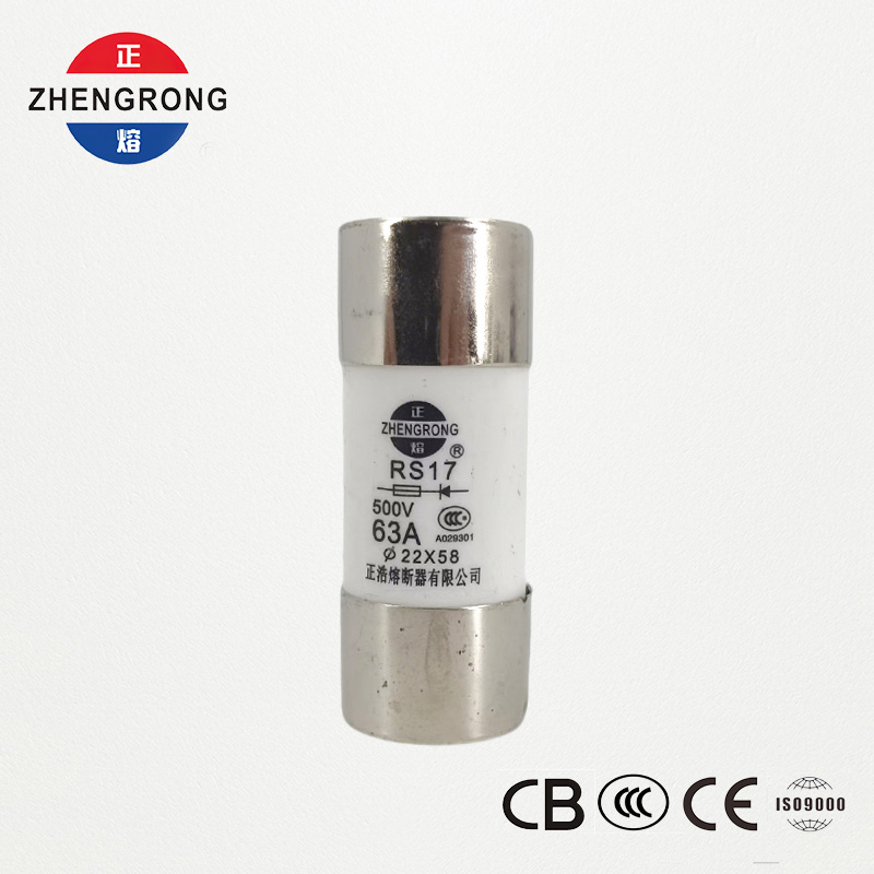RS17 63A 500V Silindrik Sürətli Təsirli Sigorta | 22*58mm | CCC Sertifikatlıdır